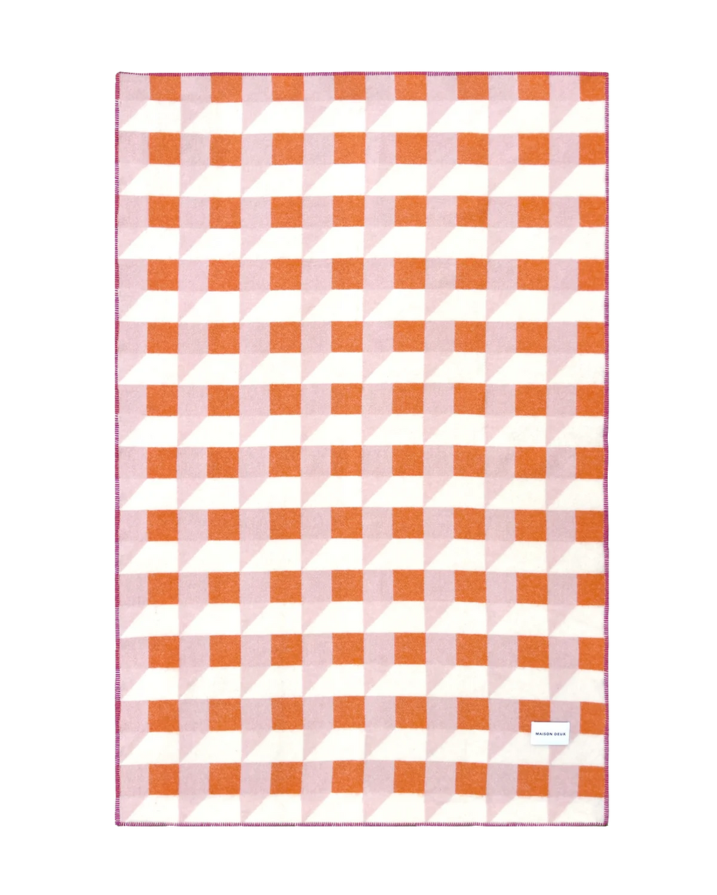 Cubics Blanket Pink Carrot