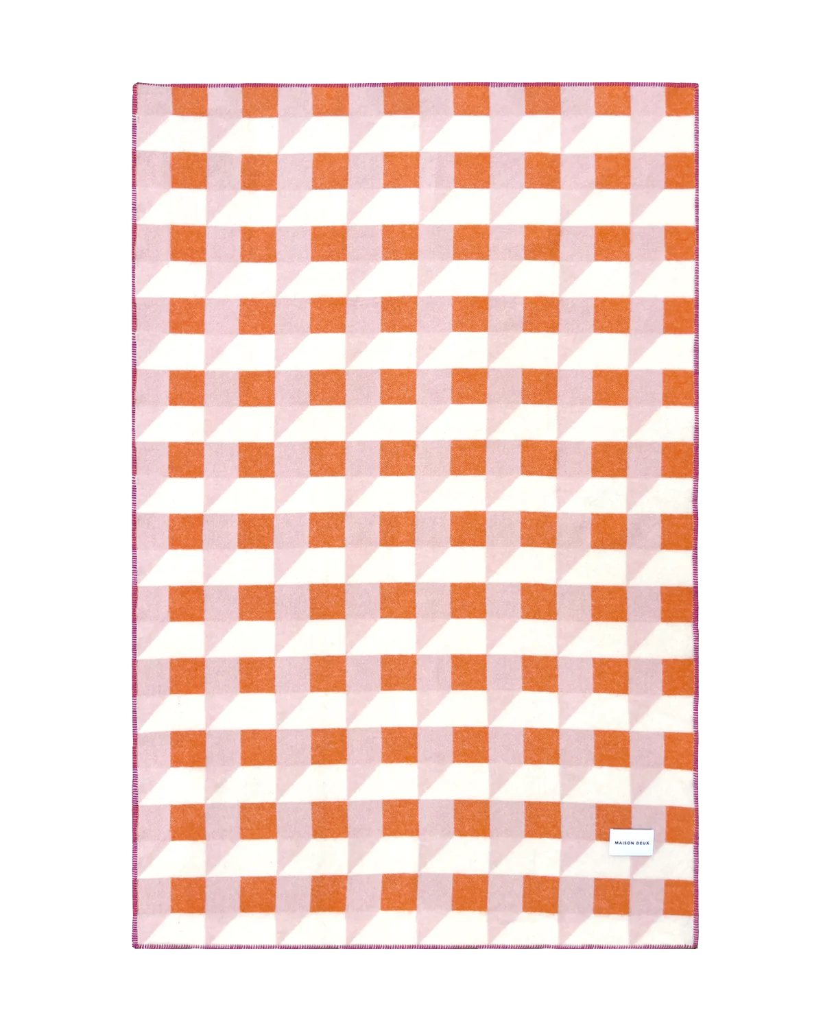 Cubics Blanket Pink Carrot