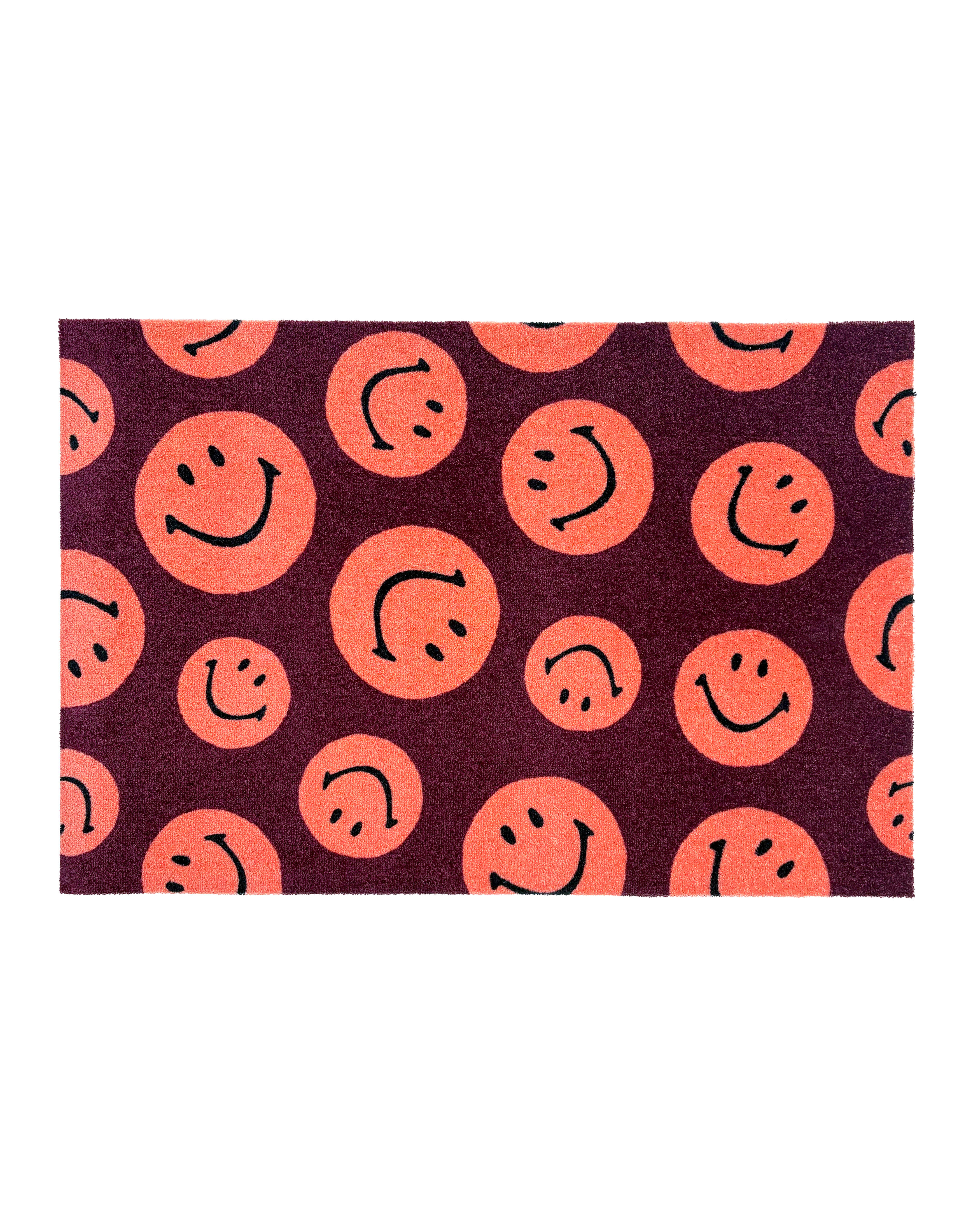 Smiley® X Maison Deux Doormat Bordo Coral