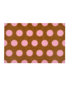 Puffy Polka Doormat Toffee Pink