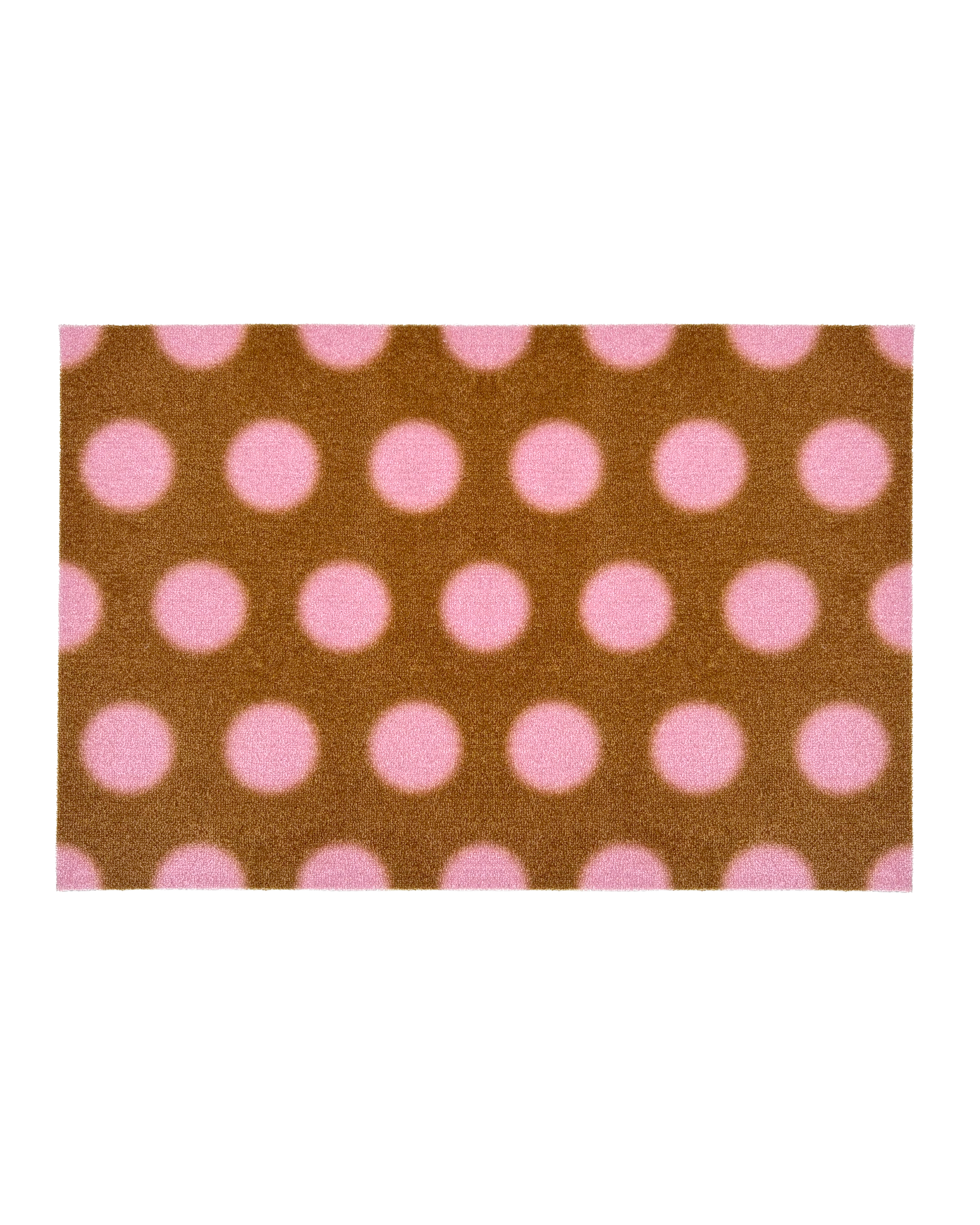 Puffy Polka Doormat Toffee Pink