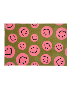 Smiley® X Maison Deux Doormat Olive Pink