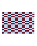Custom Size Doormat Chalky Check Bordo Light Blue