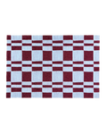 Custom Size Doormat Chalky Check Bordo Light Blue
