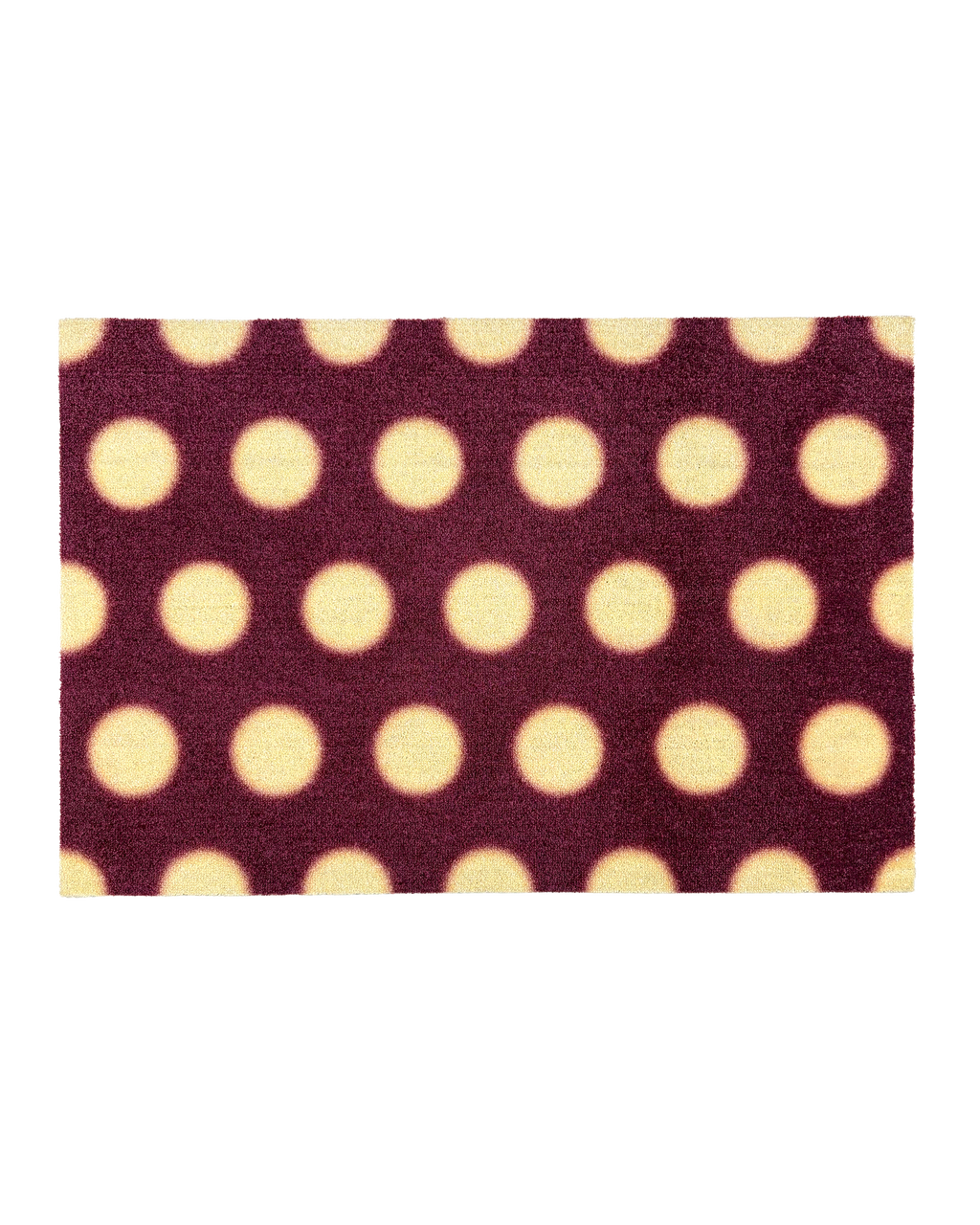 Design Custom Size Doormat Puffy Polka Burgundy Butter Yellow | Maison Deux