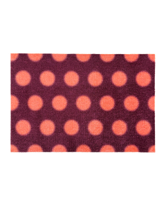 Puffy Polka Paillasson Bordeaux Corail