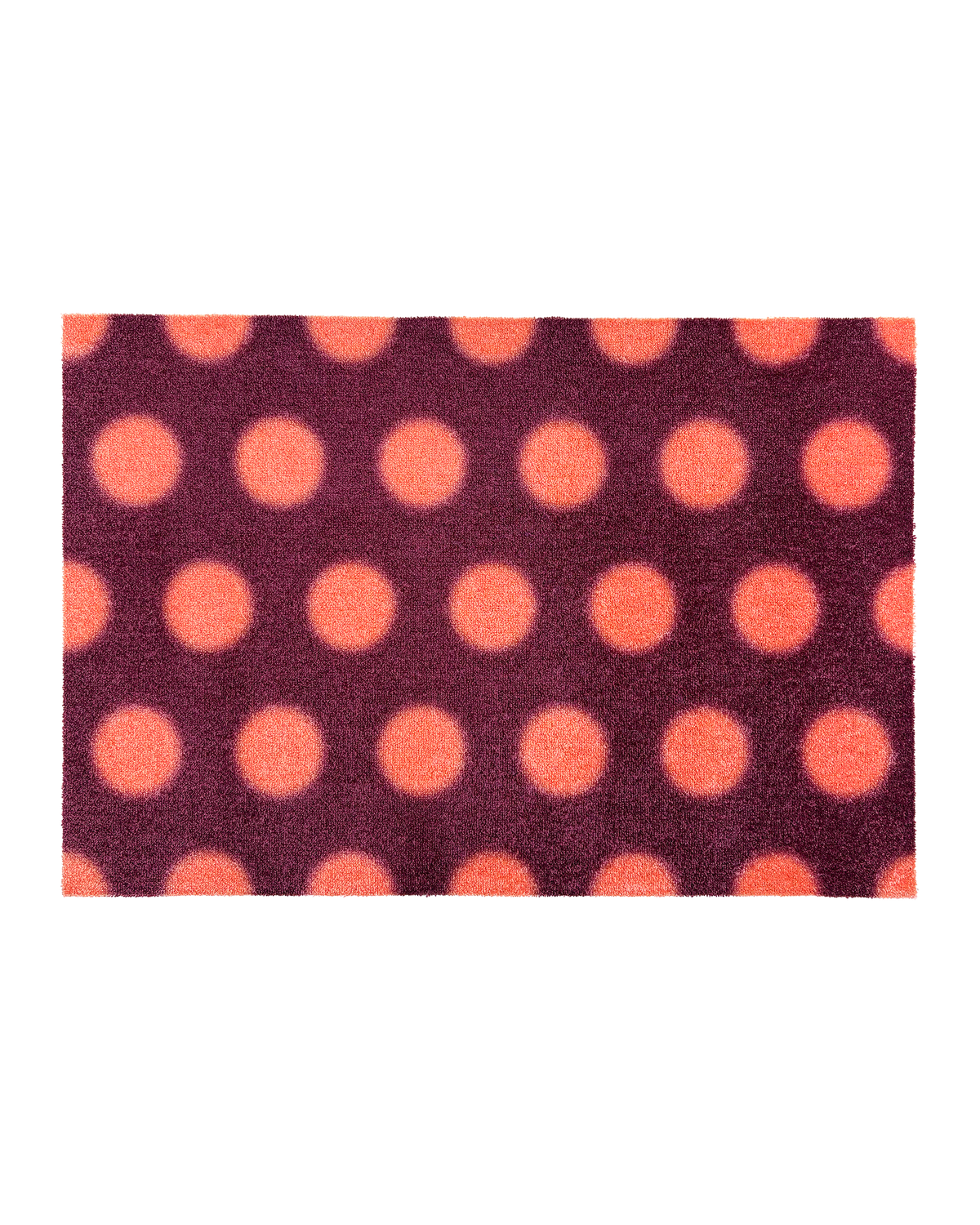 Design Custom Size Doormat Puffy Polka Burgundy Coral | Maison Deux