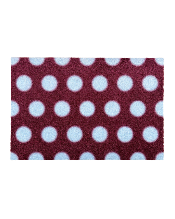 Puffy Polka Doormat Bordo Ice Blue