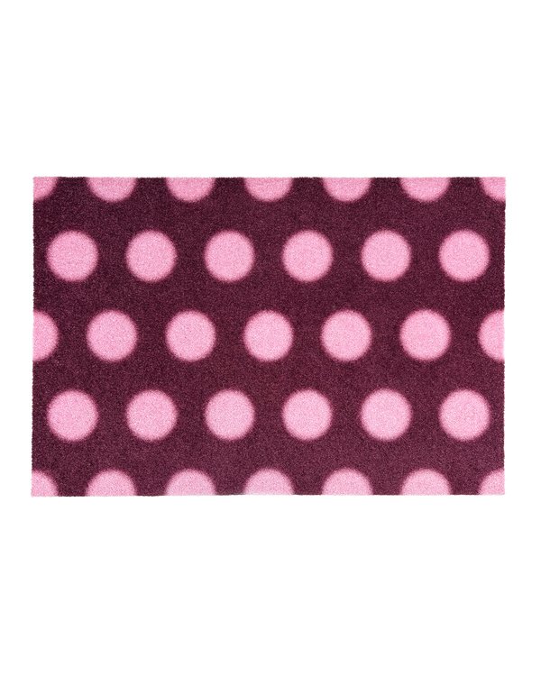 Puffy Polka Doormat Bordo Pink