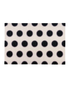 Puffy Polka Paillasson Noir Vanille