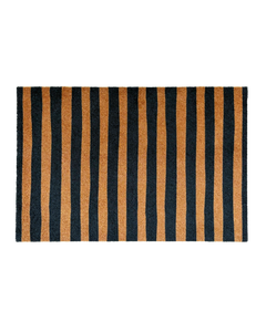 Wobbly Stripe Paillasson Noir Toffee