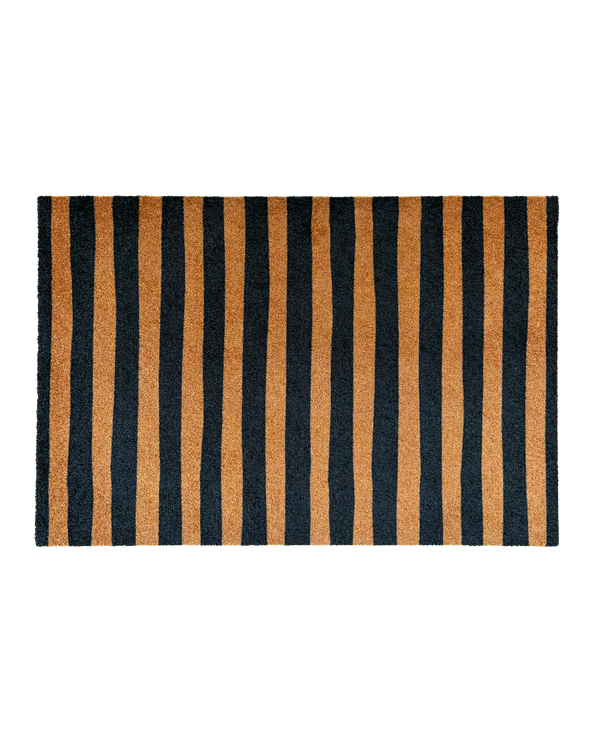 Wobbly Stripe Doormat Black Toffee