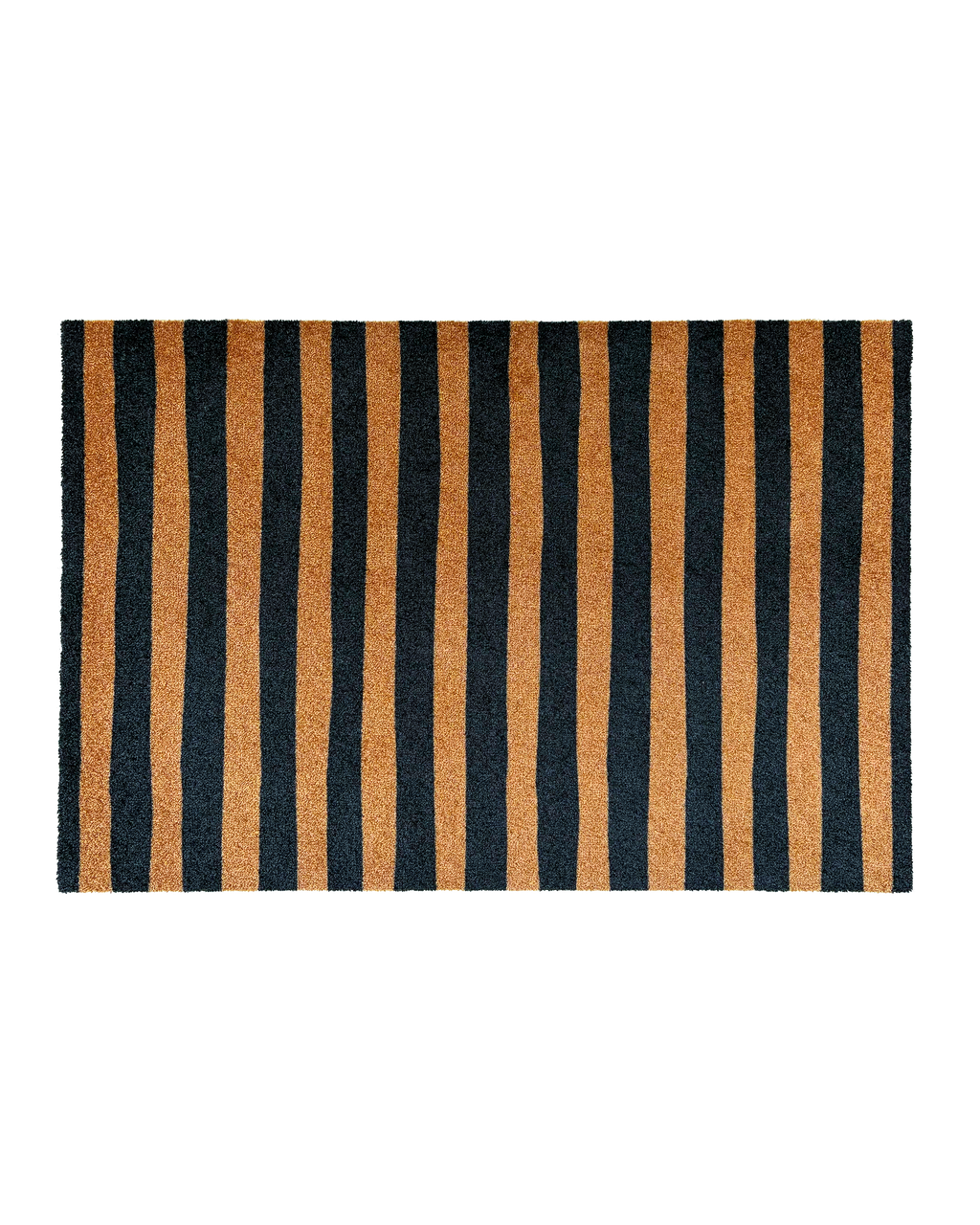 Design Paillasson sur Mesure Wobbly Stripe Noir-Toffee | Maison Deux