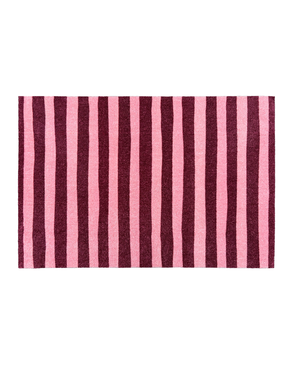 Design Custom Size Doormat Wobbly Stripe Bordeaux Pink | Maison Deux