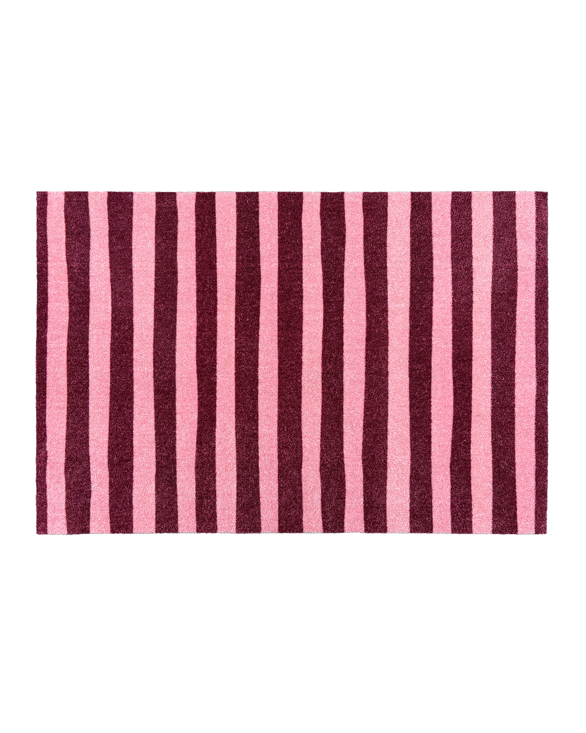 Design Custom Size Doormat Wobbly Stripe Bordeaux Pink | Maison Deux