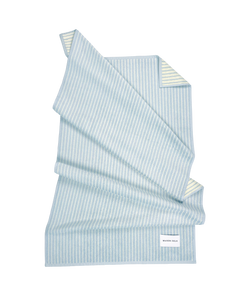 Dual Stripe Handtuch Blau Buttergelb