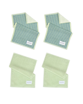 Guest Towel 4-Pack Dual Stripe Sage
