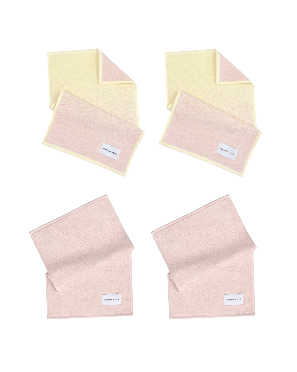 Guest Towel 4-Pack Gradient Butter Yellow Pink
