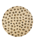 Leopard Rug Round Wool 120 cm