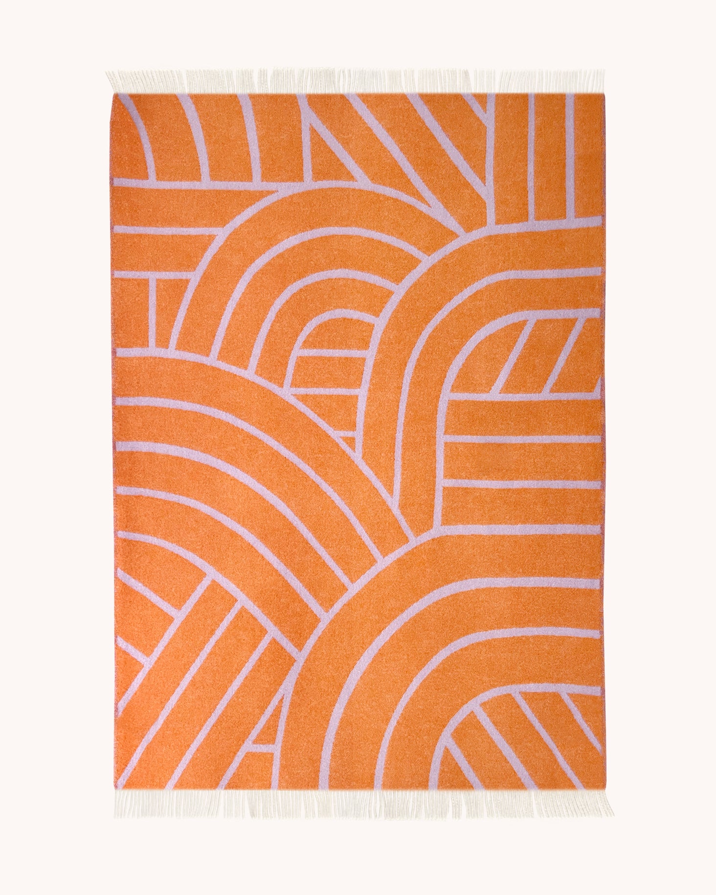 Lines Blanket Lilac Orange