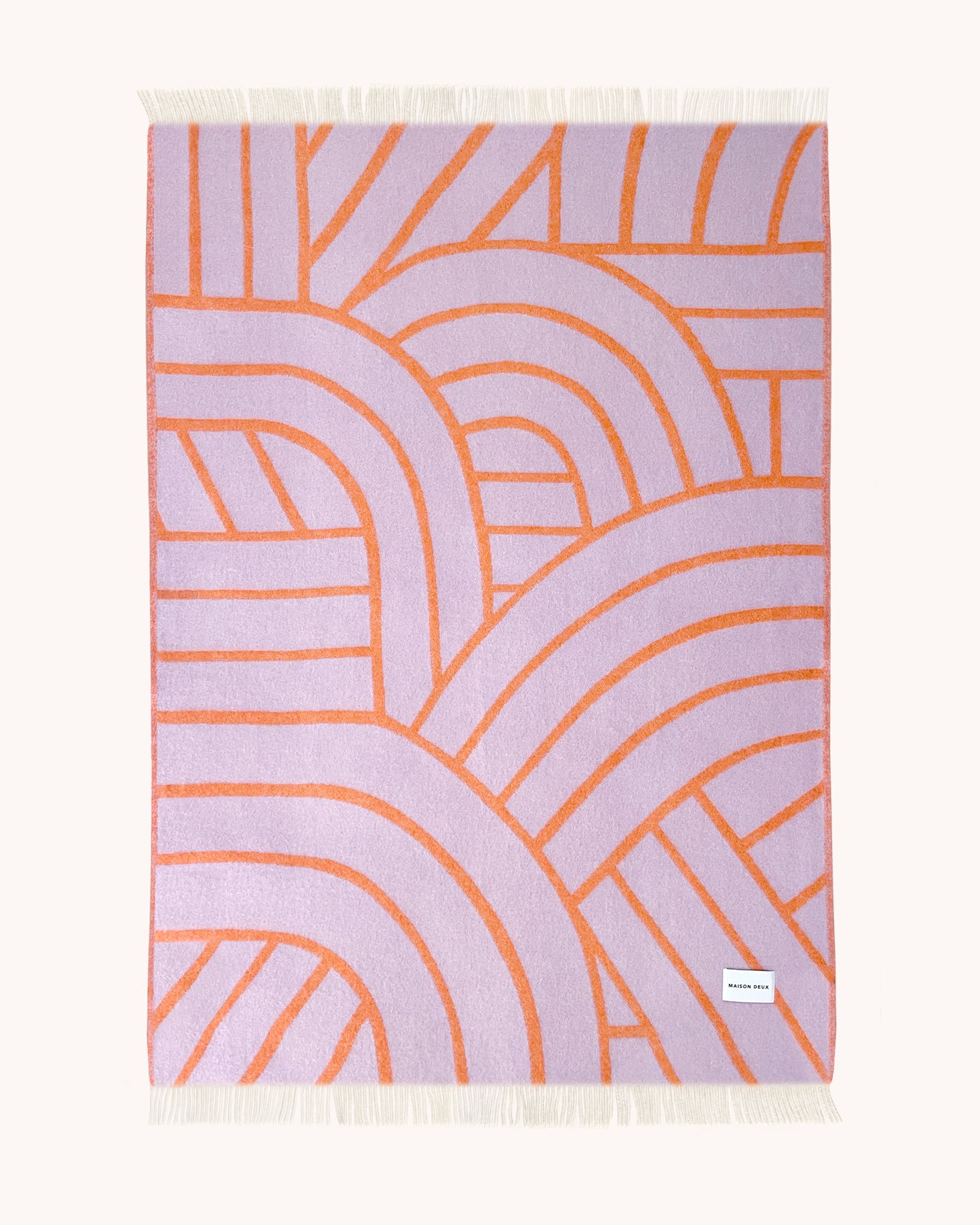 Lines Blanket Lilac Orange