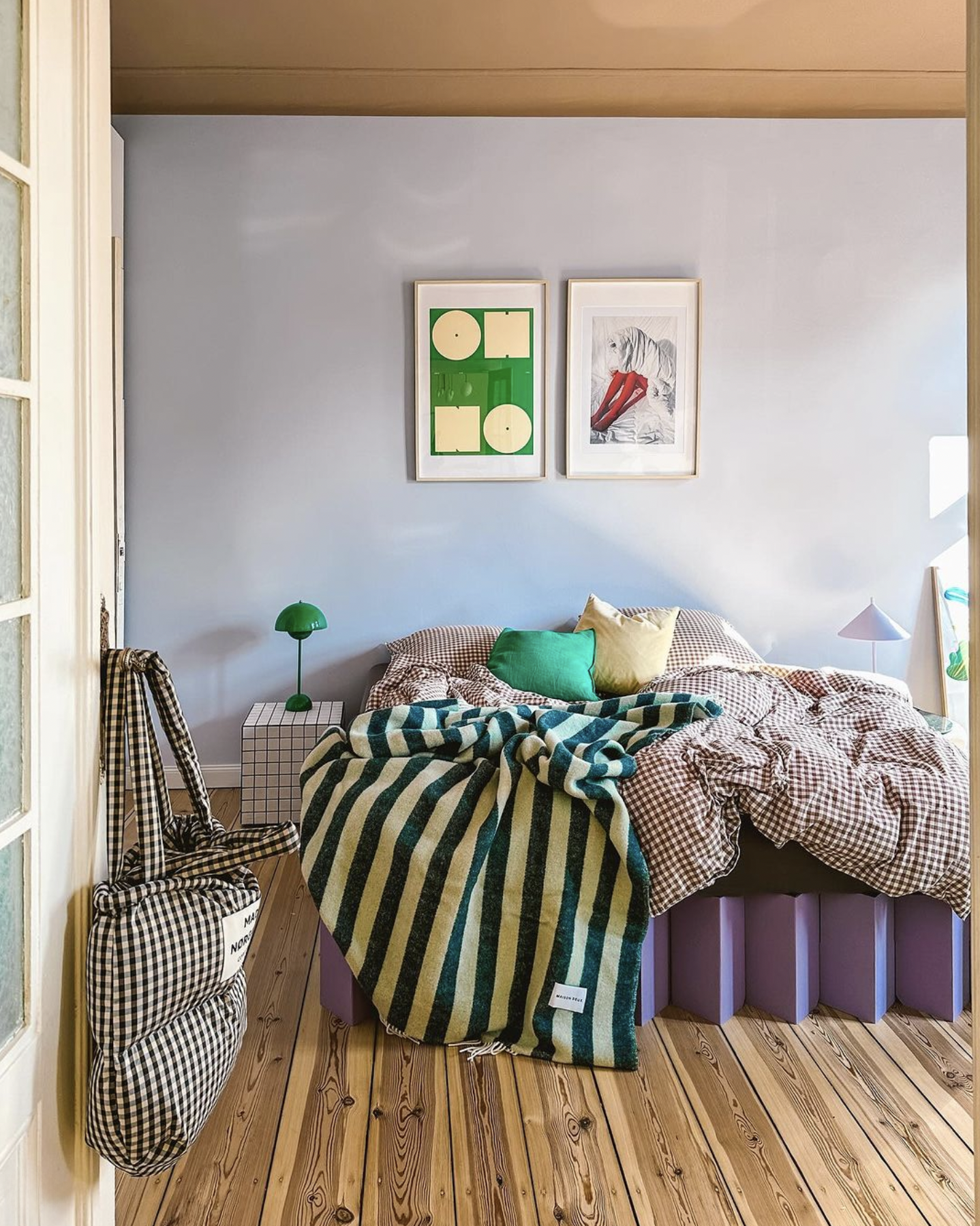 Additional_ Lines Blanket Wool Green