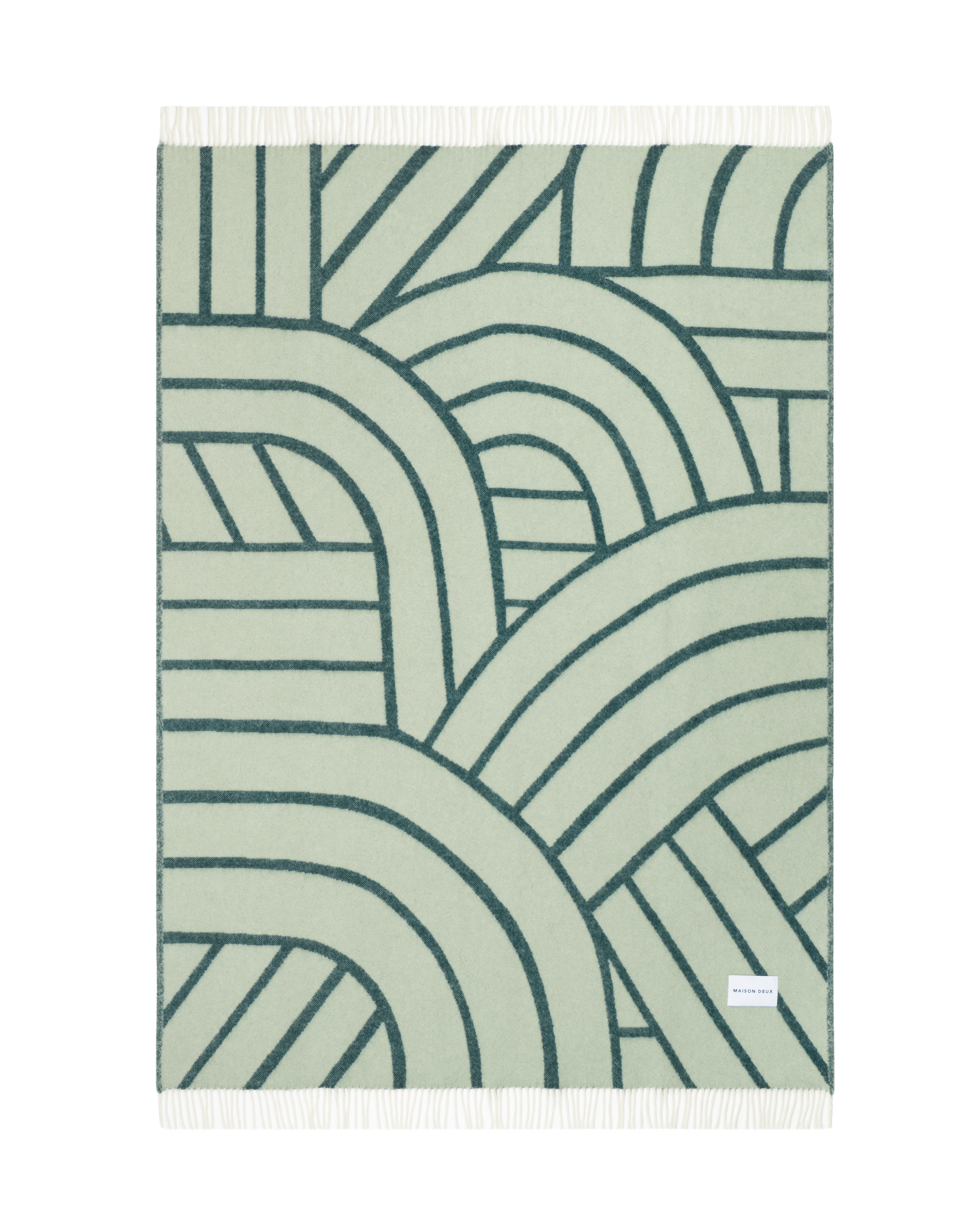 Lines Blanket Green Sage
