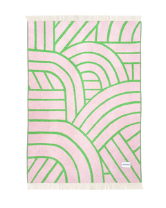Lines Blanket Pink Apple