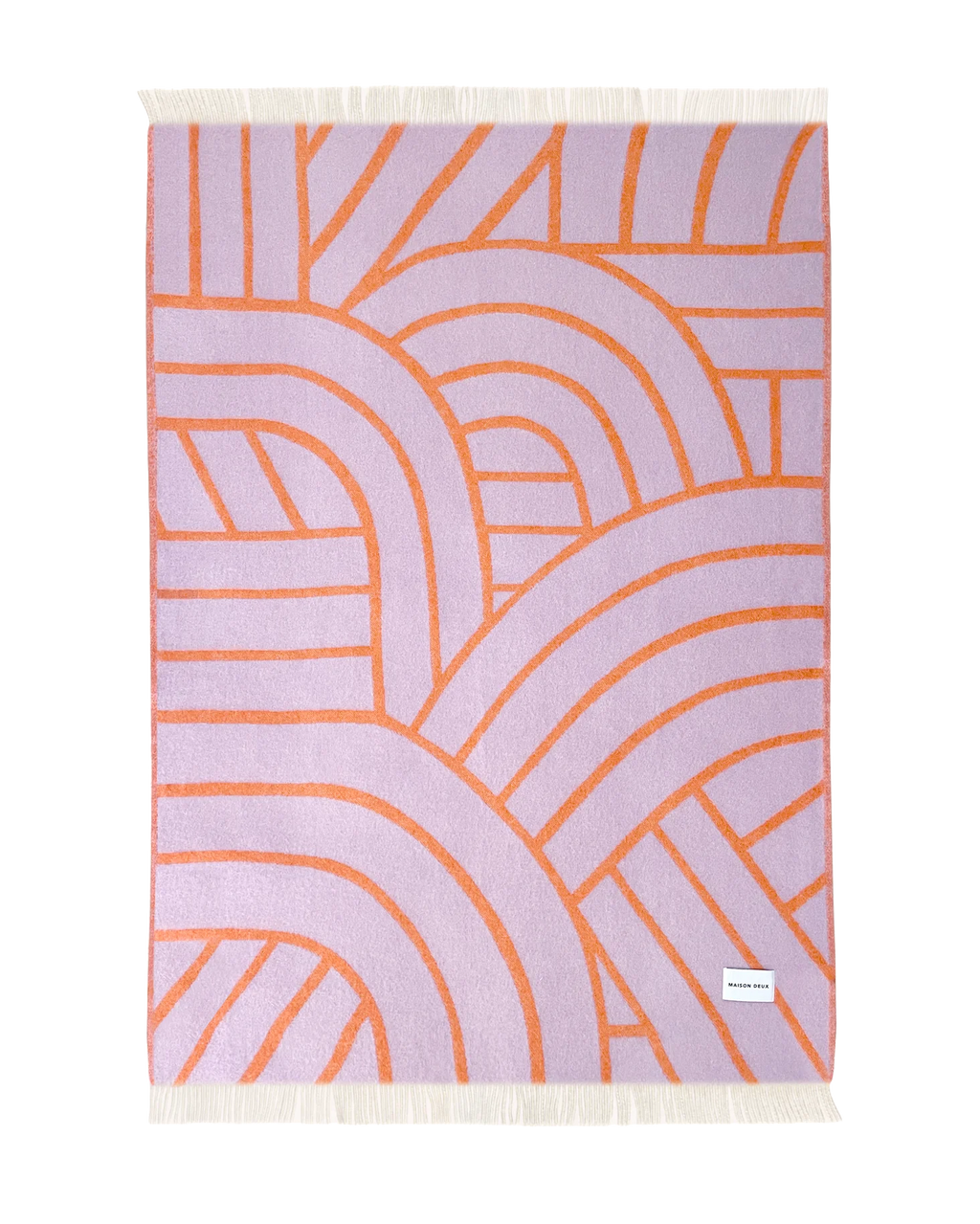 Lines Blanket Lilac Orange