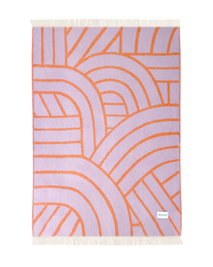 Lines Blanket Lilac Orange