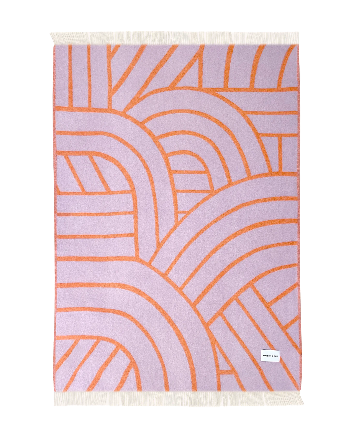 Lines Blanket Lilac Orange