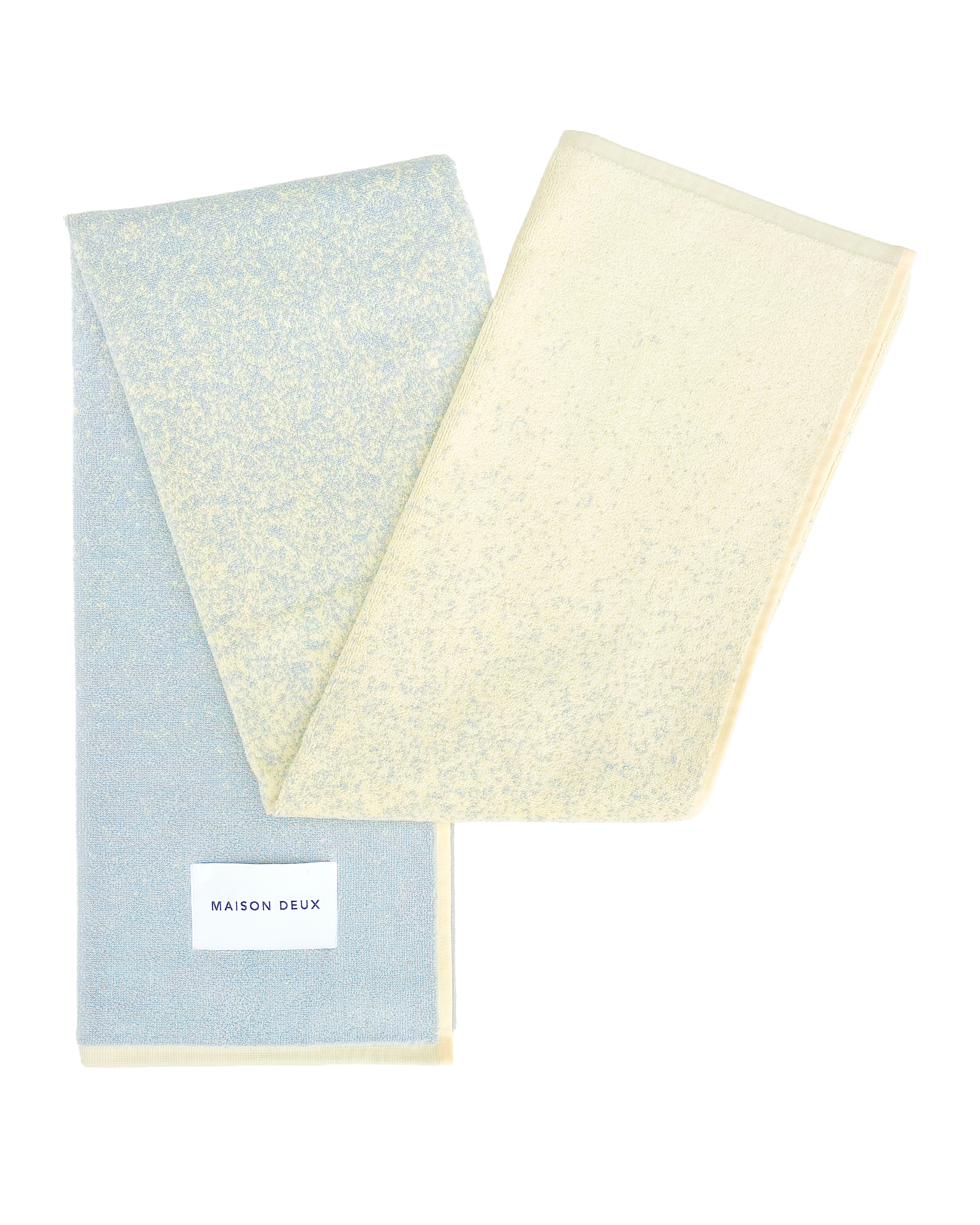 Maison Deux Gradient Towel Blue Butter Yellow