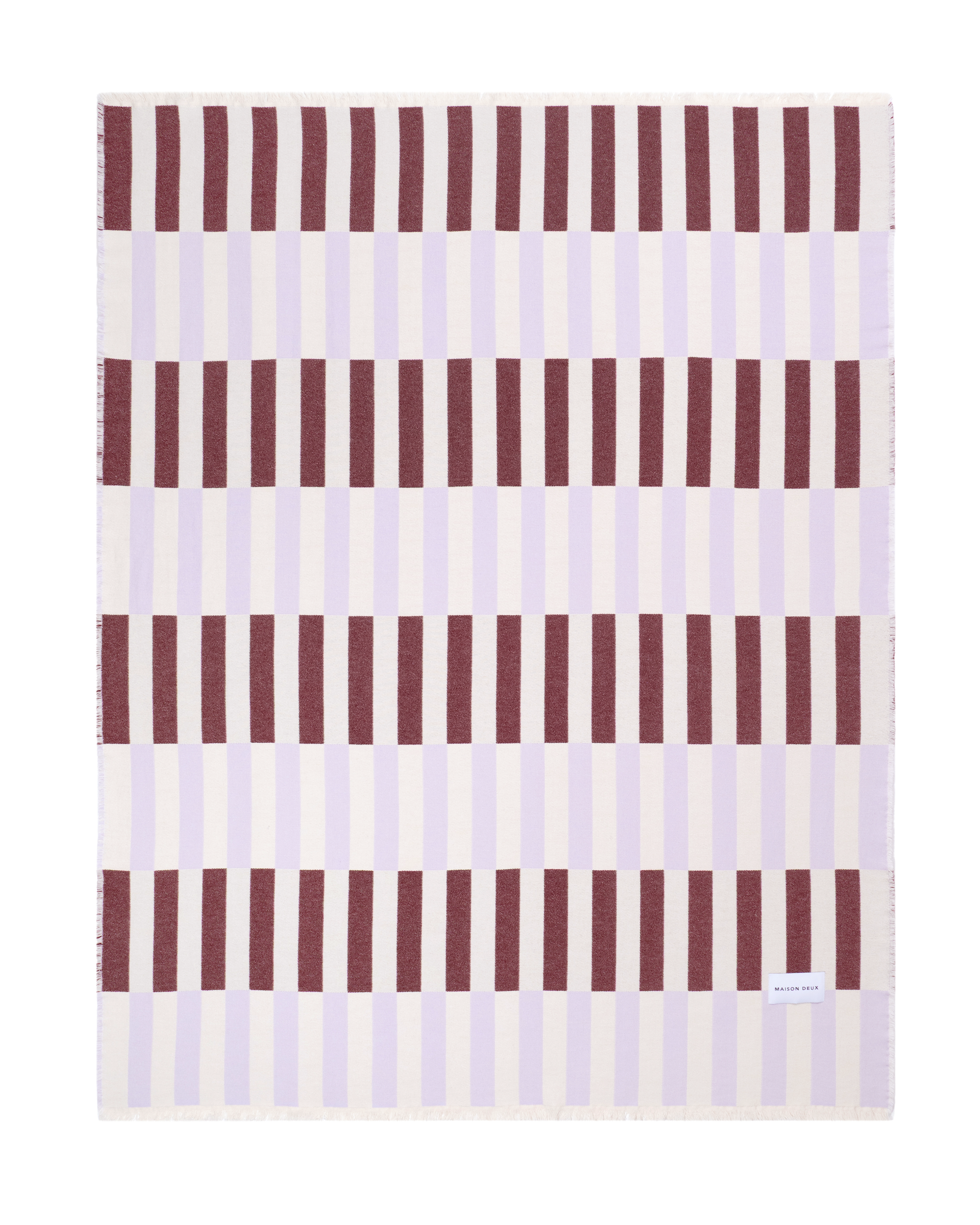 Tiles Blanket Lilac Burgundy