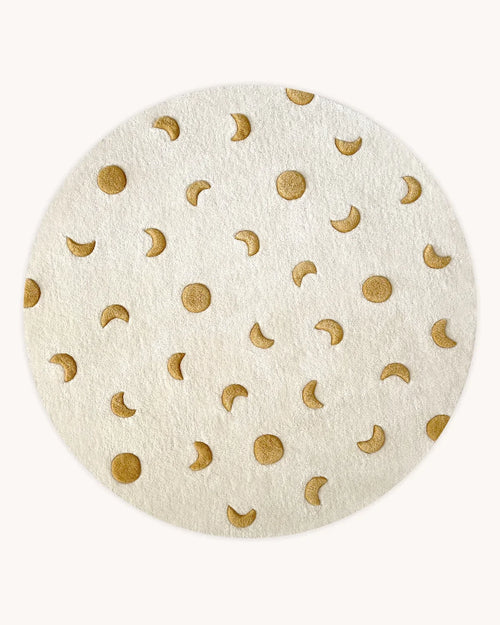 Moons Rug Gold Round