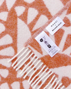 Woodblock Beetle Blanket Rust Cream