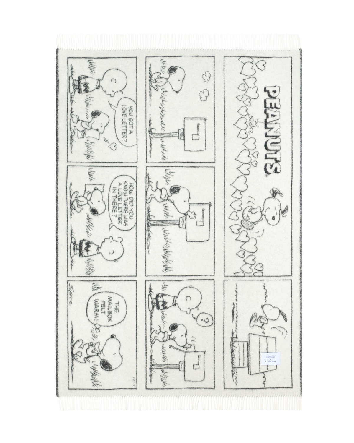 Peanuts Blanket Comic Love Letter