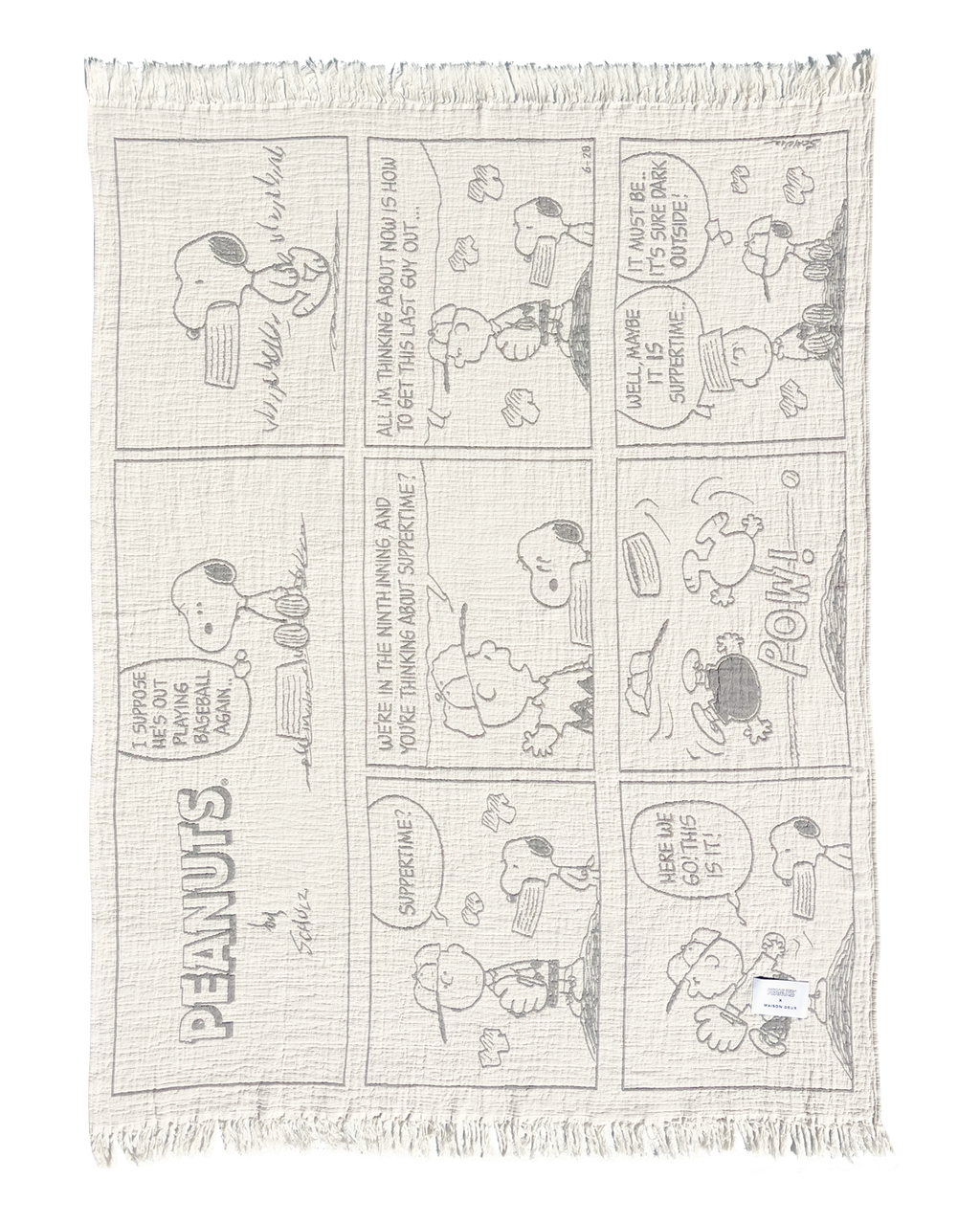 Peanuts Blanket Comic Baseball