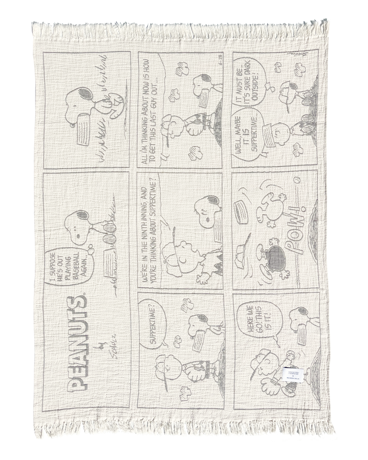 Peanuts Blanket Comic Baseball