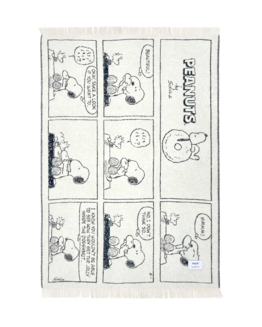 Plaid Peanuts Comic Donut Blanc Noir
