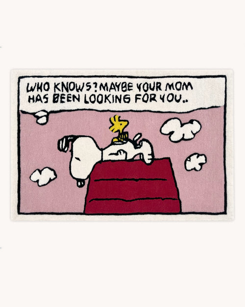 Peanuts Rug Comic Mom Snoopy and Woodstock