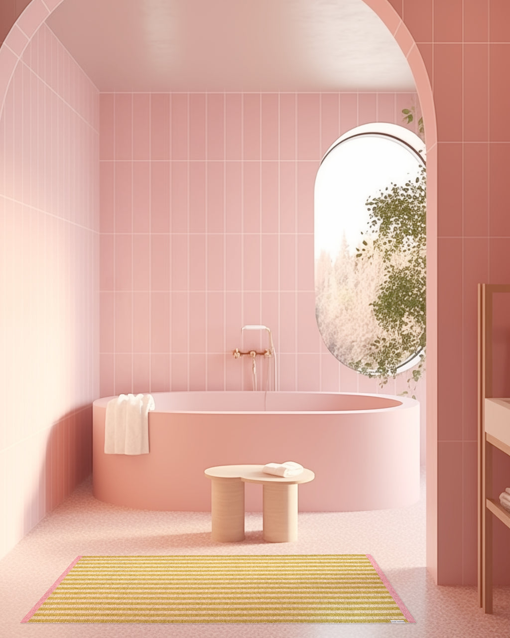 Stripe Rug Sunburst 70 x 150 cm