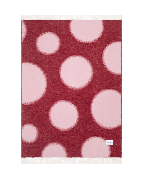 Polka Bold Blanket Bordo Pink