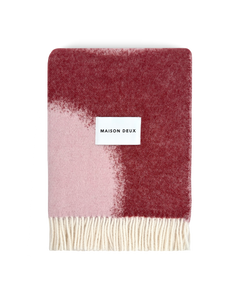 Polka Bold Decke Buttergelb-Rosa