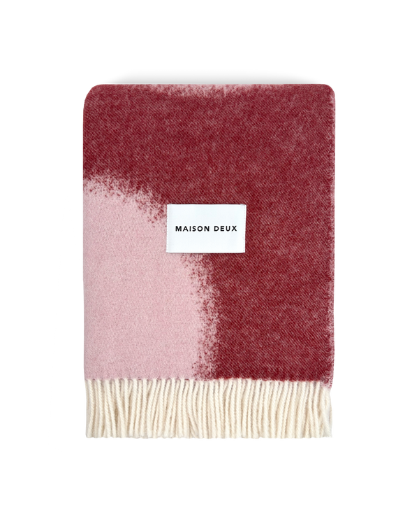 Polka Bold Blanket Bordo Pink