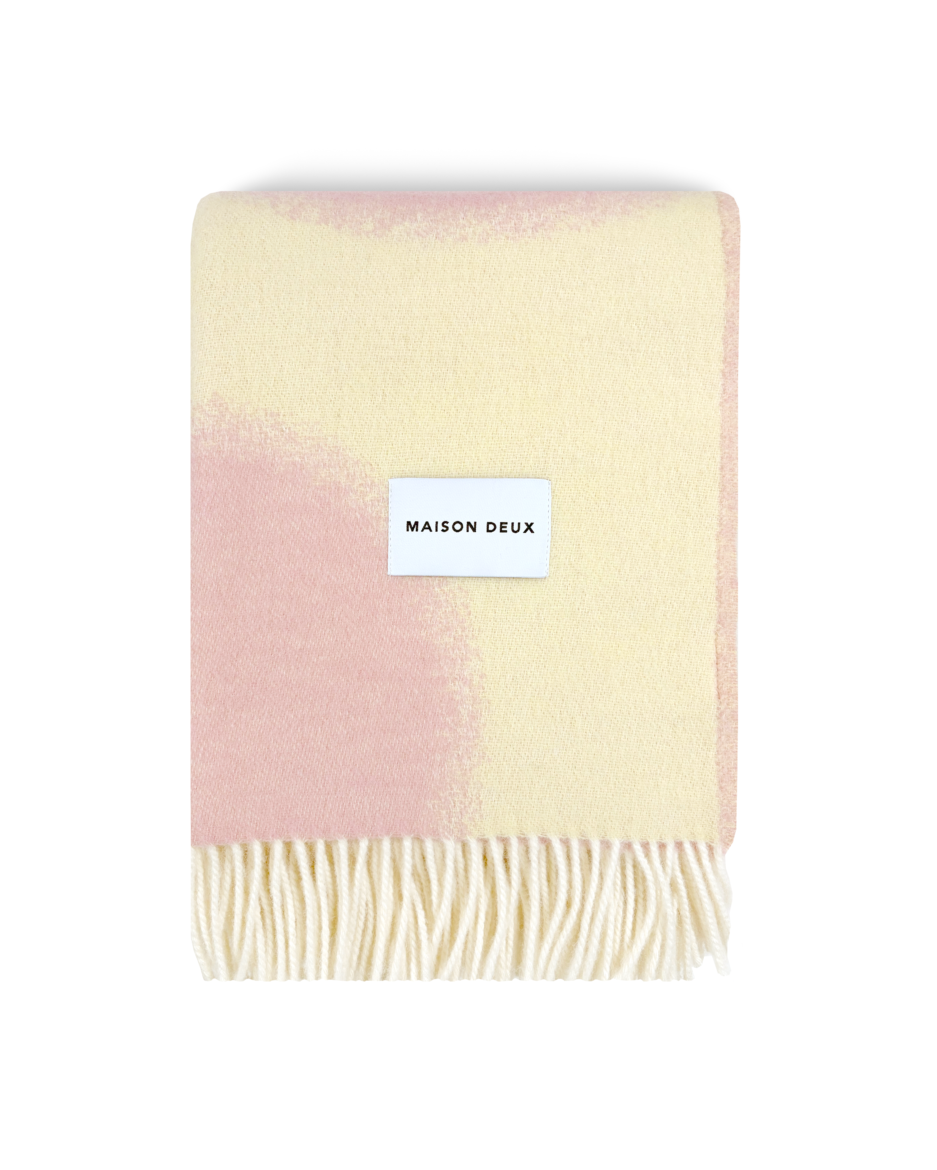 Polka Bold Decke Buttergelb-Rosa