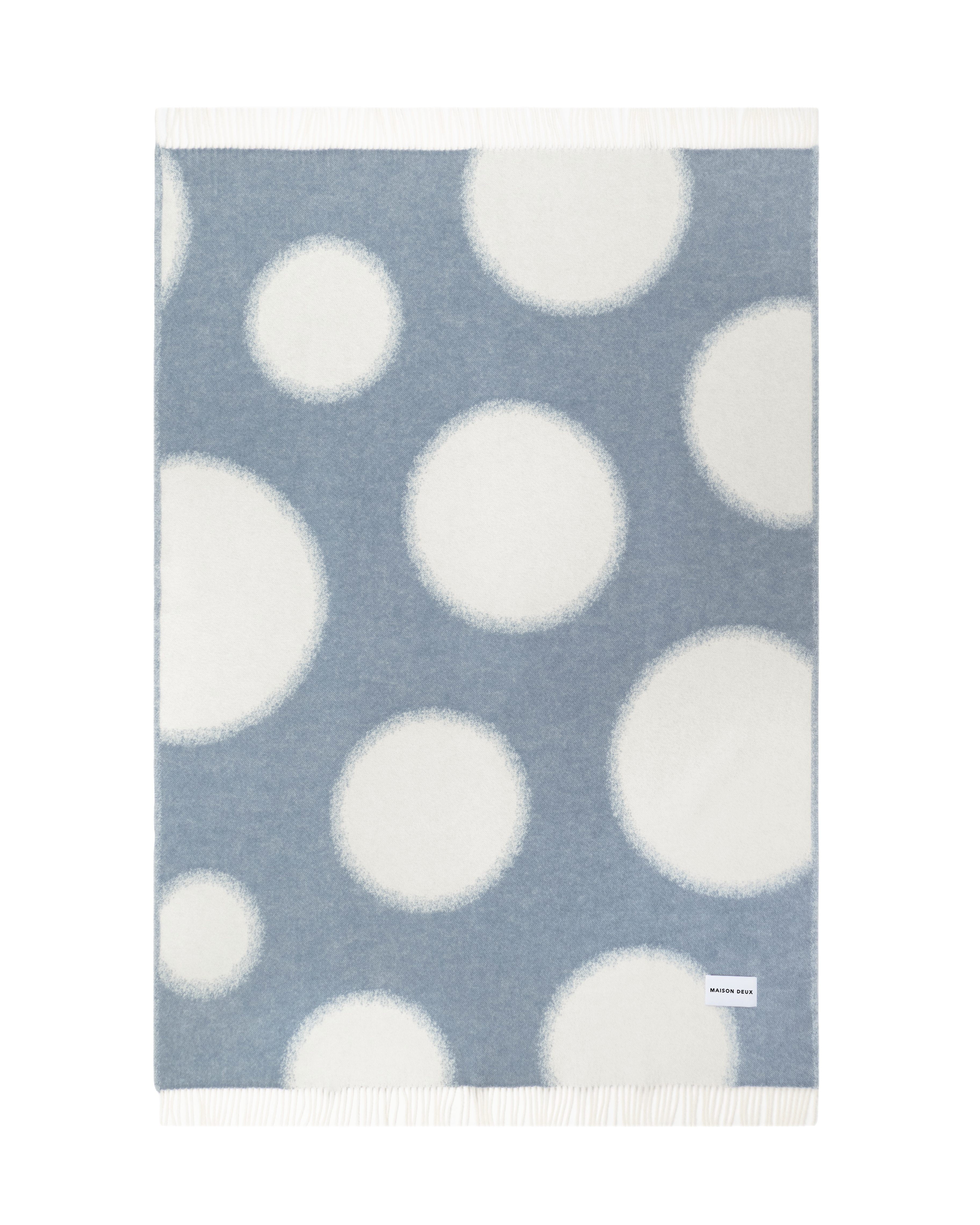 Plaid Polka Bold Denim Blanc