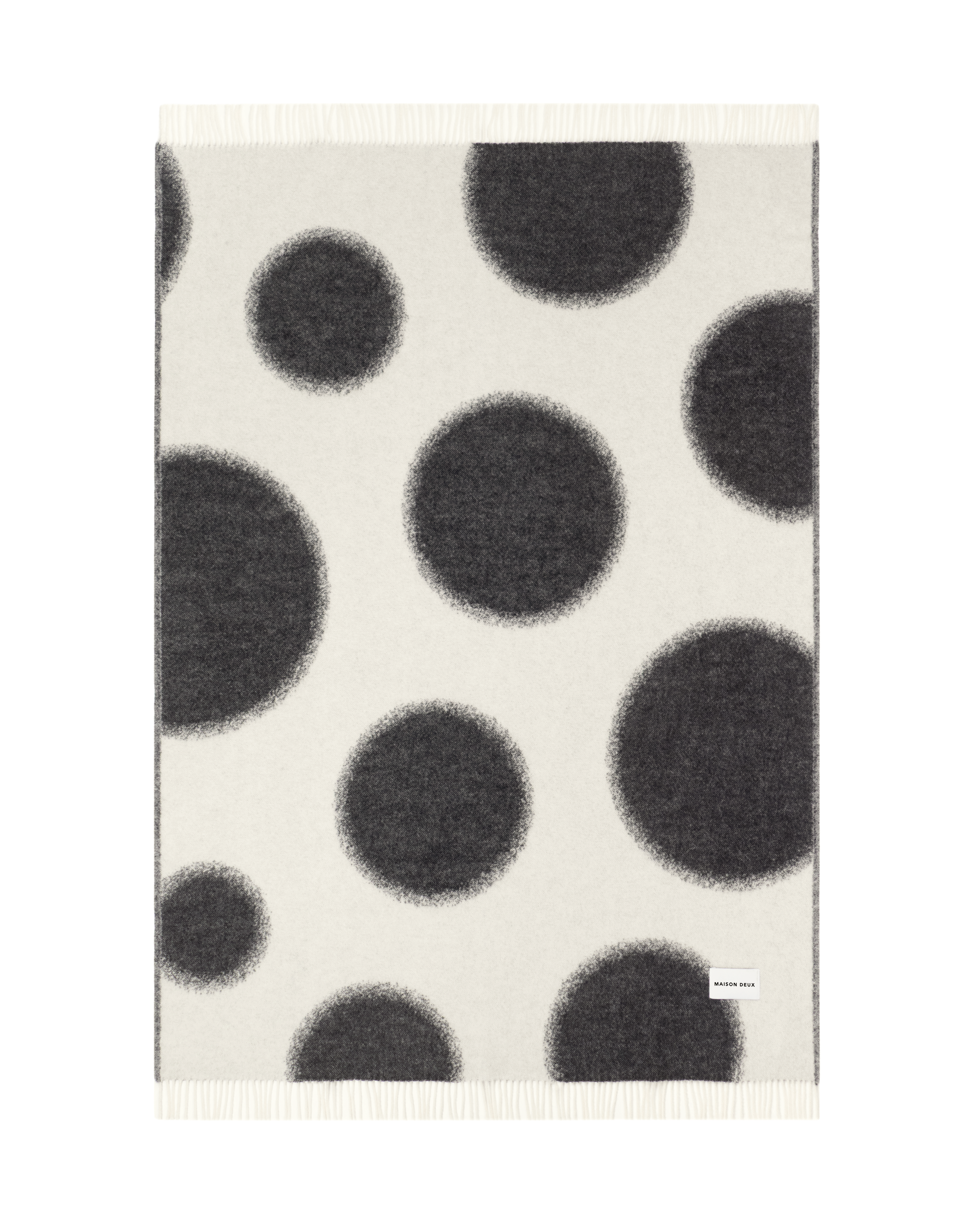 Plaid Polka Bold Blanc Noir