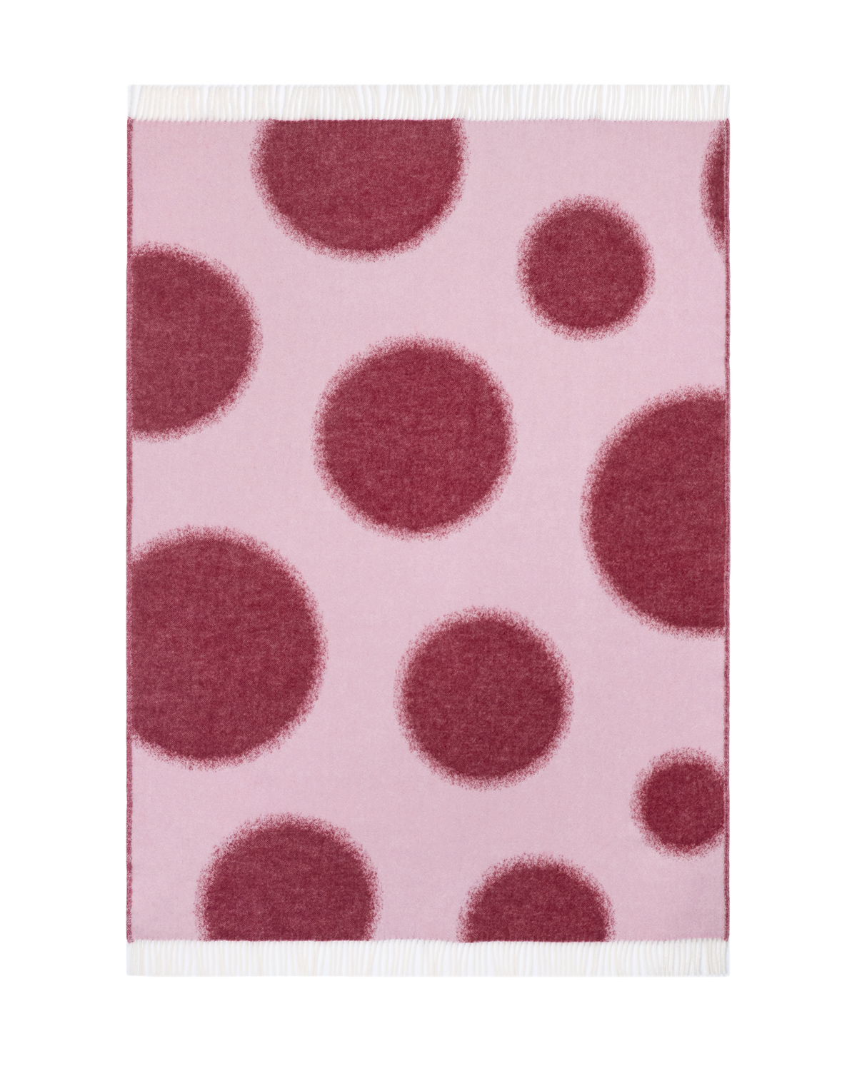 Polka Bold Decke Buttergelb-Rosa