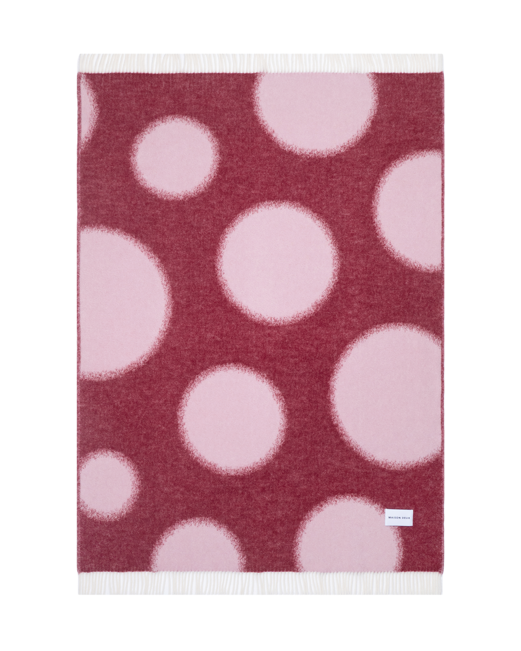 Polka Bold Decke Buttergelb-Rosa