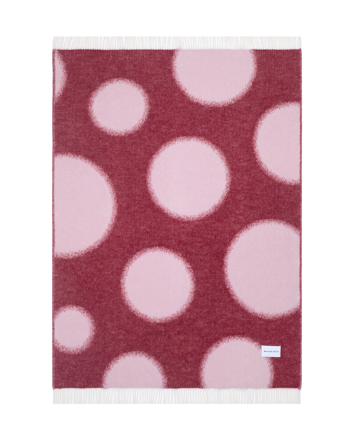Polka Bold Decke Buttergelb-Rosa